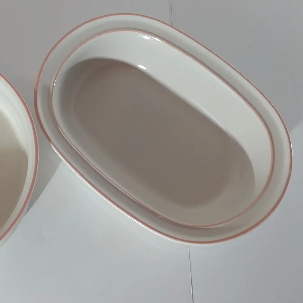 Chantilly Fleur de Paris hand decorated stoneware baking dishes (2 each)